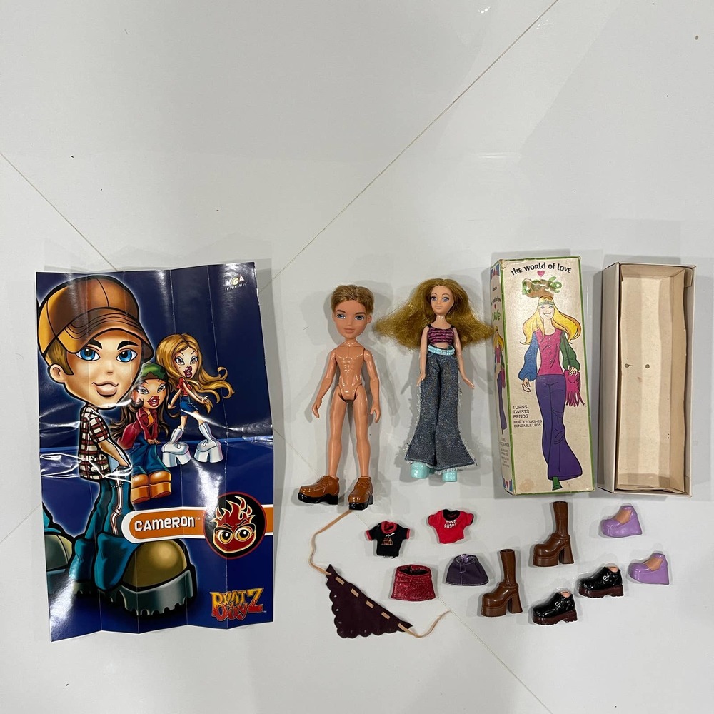 Hasbro World Of Love Vintage Lot Bratz Cameron Fashion Doll First Edition MGA